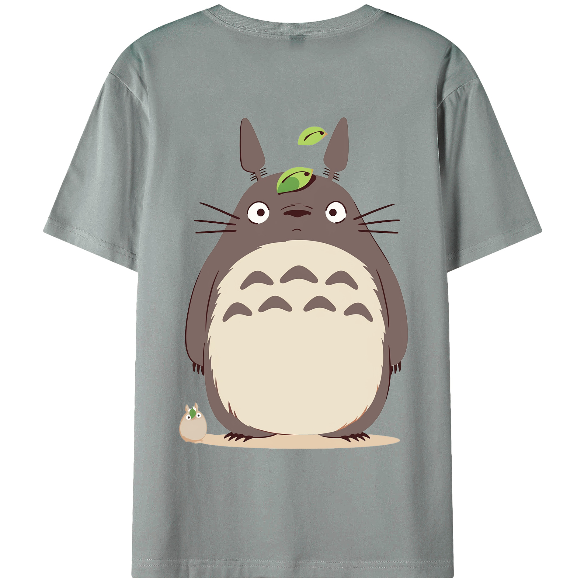 （画像用） となりのトトロ 草壁メイ 草壁サツキ My Neighbor Totoro Satsuki Kusakabe Mei Kusakabe 綿100％ メンズ半袖Tシャツ（バックプリント） 通気性